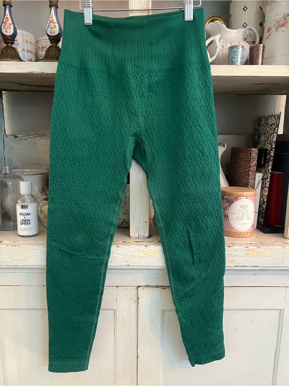 JoyLab Green Textured High-Rise Leggings Size S NEW !!!